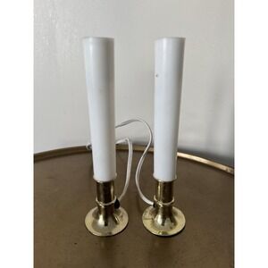 Two Plug In Vintage Style Candle Sticks With Switch- Works